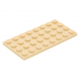 LEGO lapos elem 4x8, sárgásbarna (3035)